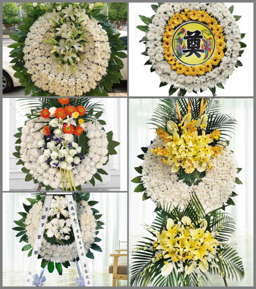广东梅州市丰顺县黄金镇松青村花圈速递