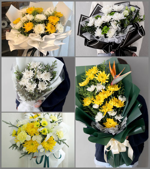 广东梅州市丰顺县黄金镇松青村白事花束代送